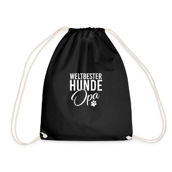 weltbester hunde opa - Turnbeutel - Schwarz - Vorne