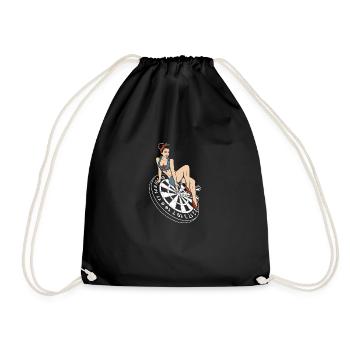Darts saying design - Drawstring Bag - black - Front