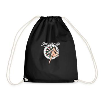 Darts saying design - Drawstring Bag - black - Front