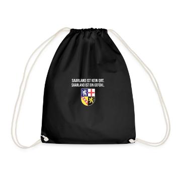 Saarland Retro Vintage Design - Turnbeutel - Schwarz - Vorne