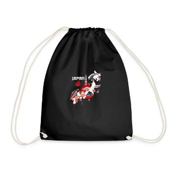 Cool Japan Tradtions Design - Drawstring Bag - black - Front