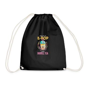 Alimenté par la K-Pop et le Bubble Tea - Sac de sport léger - noir - Devant
