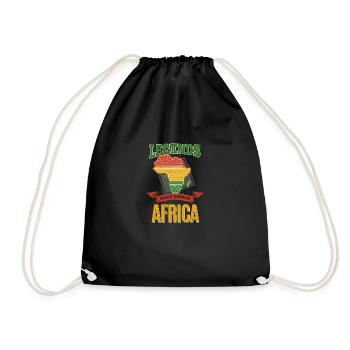 Legends were born in Africa - Drawstring Bag - black - Front
