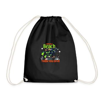 Drôle de motif de plongée plongée - Sac de sport léger - noir - Devant