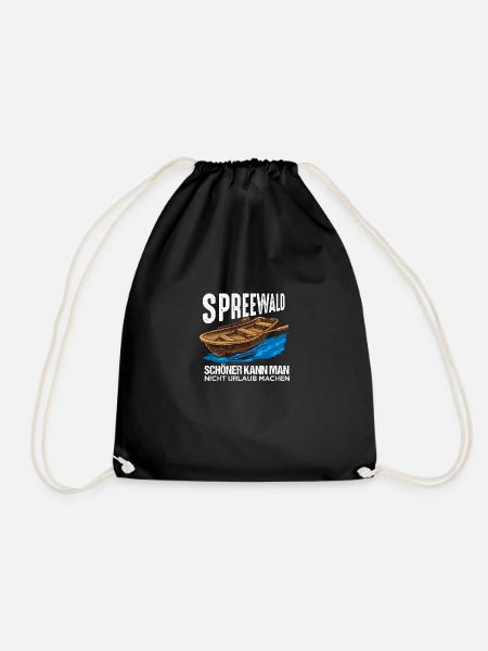 Cooles Spreewald Ostdeutschland Design - Turnbeutel - Schwarz