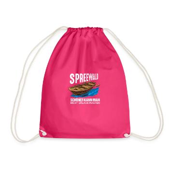 Cooles Spreewald Ostdeutschland Design - Turnbeutel - Fuchsia - Vorne