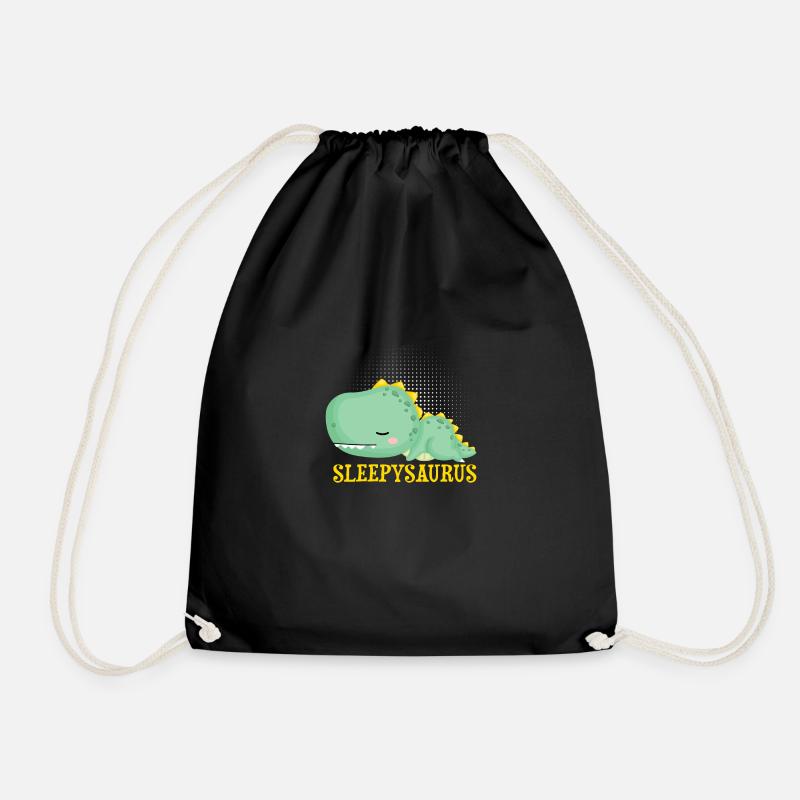 Witziges Sleppysaurus Dinosaurier Motiv - Turnbeutel - Schwarz