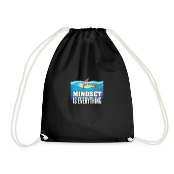 Mindset is everything - Drawstring Bag - black - Front