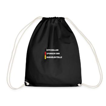 Offizieler Sponsor der Bußgeldstelle - Turnbeutel - Schwarz - Vorne