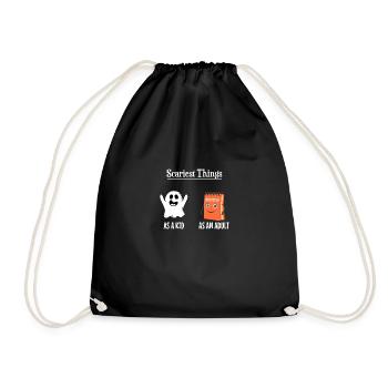 Funny Sayings Illustration Design - Drawstring Bag - black - Front