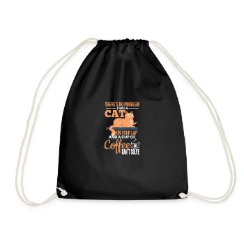 Witziges Katzen Haustier Spruch Design - Turnbeutel - Schwarz - Vorne
