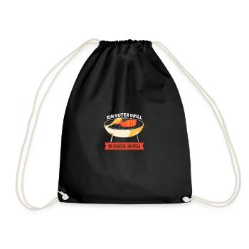 Cooler Griller Barbeque Grillen Spruch - Turnbeutel - Schwarz - Vorne