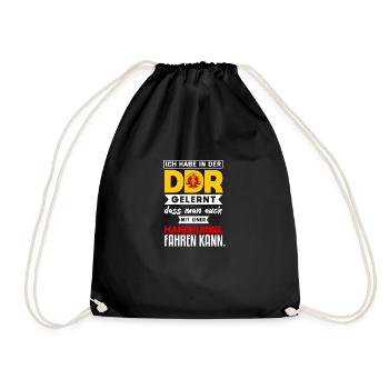 Cooler Ddr Ostdeutschland Osten Spruch - Turnbeutel - Schwarz - Vorne