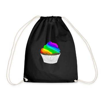 Cupcake - Turnbeutel - Schwarz - Vorne