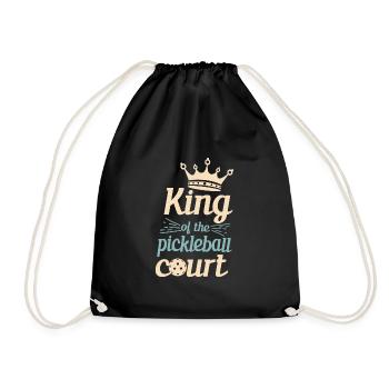 King Of The Pickleball Court Pickleball Player - Turnbeutel - Schwarz - Vorne
