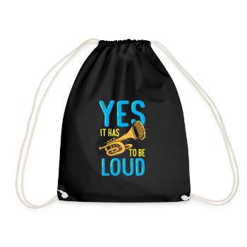 Oui, il doit être fort drôle trompette trompette - Sac de sport léger - noir - Devant