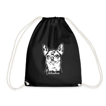 CHIHUAHUA Chien Portrait Chiens Wilsigns - Sac de sport léger - noir - Devant