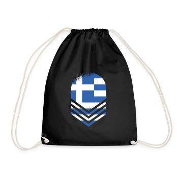 Drapeau de la Grèce Hellas Athènes Drapeau grec - Sac de sport léger - noir - Devant