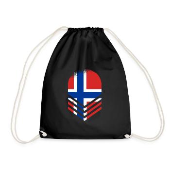 Drapeau de la Norvège Scandinavie Drapeau norvégien - Sac de sport léger - noir - Devant