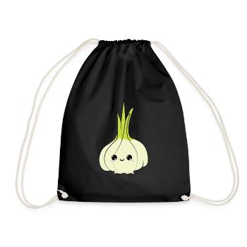 cute adorable smiling onion comic, sourire doux - Sac de sport léger - noir - Devant