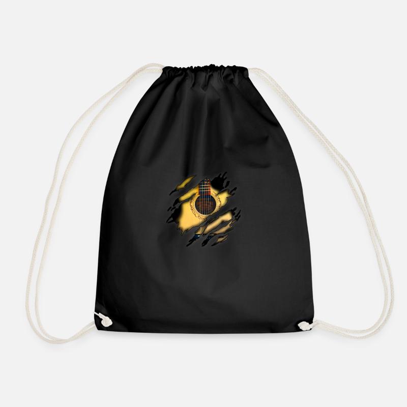 Acoustic guitar in me - Drawstring Bag - black