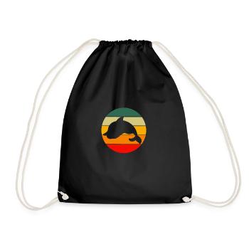 Épaulard Ocean Animal Gift Retro Orca - Sac de sport léger - noir - Devant