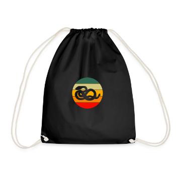 Retro Snake - Drawstring Bag - black - Front