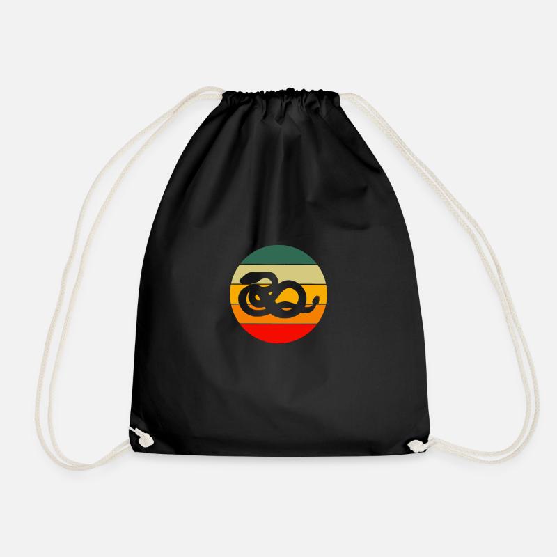 Retro Schlange - Turnbeutel - Schwarz