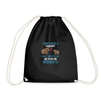 Animal Lovers Australia Animal Gift Wombat - Sac de sport léger - noir - Devant
