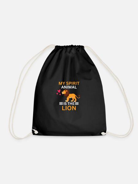 Afrika Zoo Tierliebhaber Geschenk Lustiges Löwe - Turnbeutel - Schwarz