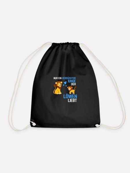 Junge Afrika Safari Tier Jungen Geschenk Löwe - Turnbeutel - Schwarz