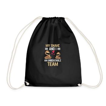 Mon serpent et moi animal cadeau serpent - Sac de sport léger - noir - Devant