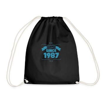 36e anniversaire Cadeau Charmant depuis 1987 - Sac de sport léger - noir - Devant