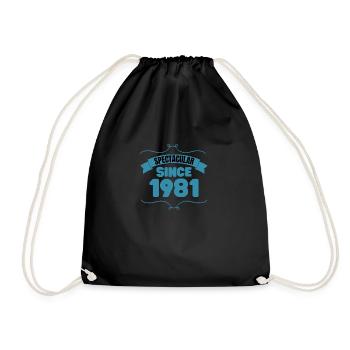 42nd birthday gift Spectacular since 1981 - Drawstring Bag - black - Front