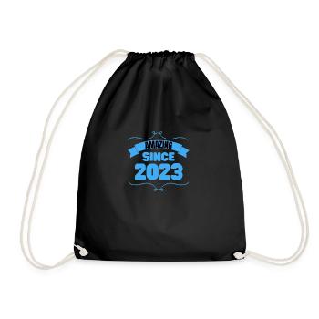 Birth Gift Unbelievable since 2023 - Drawstring Bag - black - Front