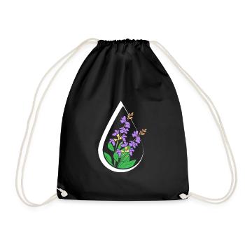 Essential oil - Drawstring Bag - black - Front