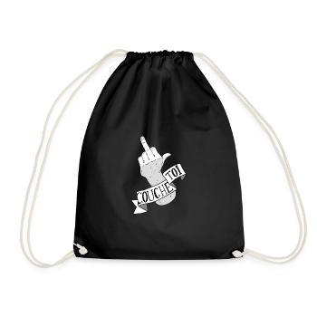 Rough Translation # 7 - Drawstring Bag - black - Front