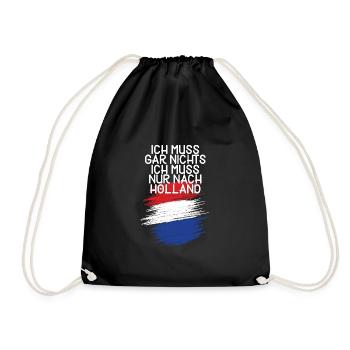 Holland - Turnbeutel - Schwarz - Vorne