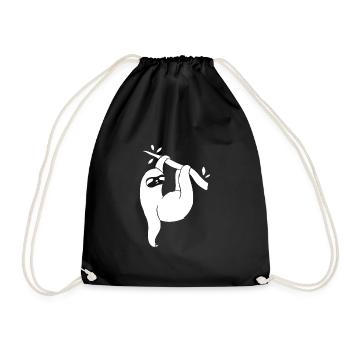 Sloth Chill Relax Relax Time out - Drawstring Bag - black - Front
