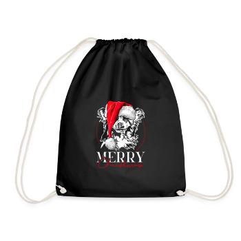 Père Noël chinois chien à crête joyeux Noël chiens - Sac de sport léger - noir - Devant