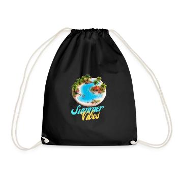 Summer Vibes - Drawstring Bag - black - Front