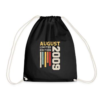 Août 2009 - Cadeau anniversaire Août 2009 Août - Sac de sport léger - noir - Devant