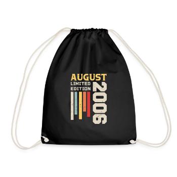 Août 2006 - Cadeau anniversaire Août 2006 Août - Sac de sport léger - noir - Devant
