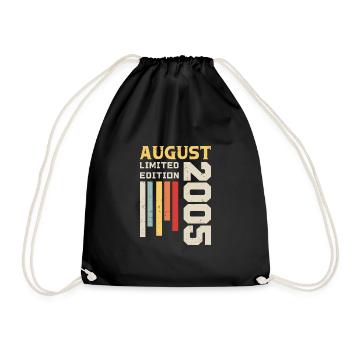 Août 2005 - Cadeau anniversaire Août 2005 Août - Sac de sport léger - noir - Devant