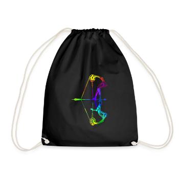 Tir à l’arc Arc-en-ciel Couleurs Polygone Sport - Sac de sport léger - noir - Devant