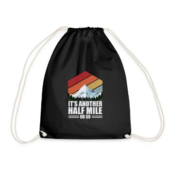 Trail Runner Running Jogging Jogger I Gift - Drawstring Bag - black - Front