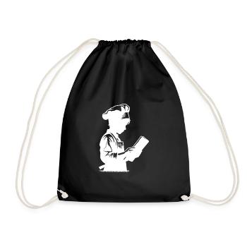 Trainee Chef and Hobby Baker Silhouette Portrait - Drawstring Bag - black - Front