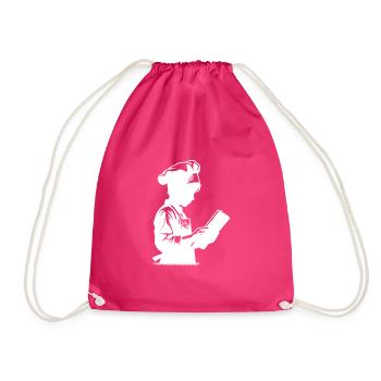 Portrait de Silhouette de chef stagiaire et de boulanger amateur - Sac de sport léger - fuchsia - Devant