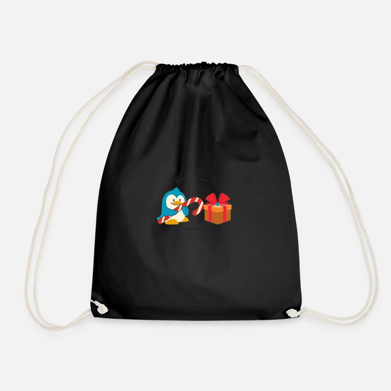 christmas gift - christmas gift - Drawstring Bag - black