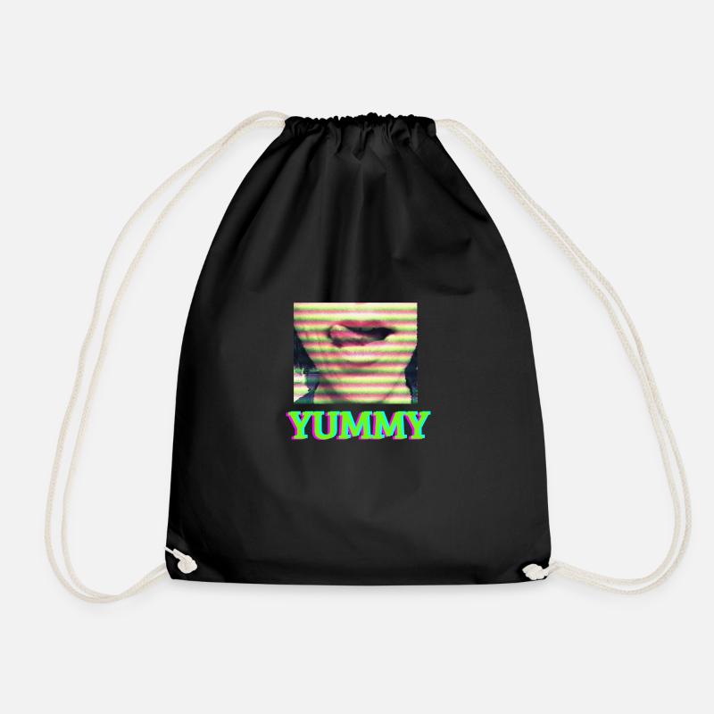 Yummy Mund - Turnbeutel - Schwarz